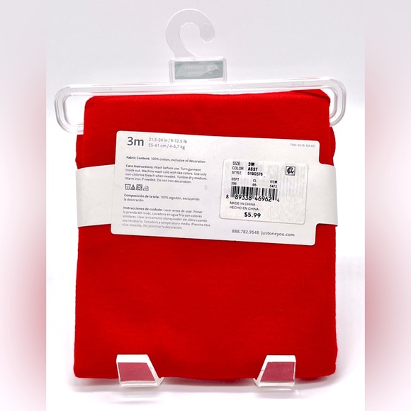 NWT Carter’s Just One You Santa Loves Me Long-Sleeve Bodysuit - Picture 2 of 2